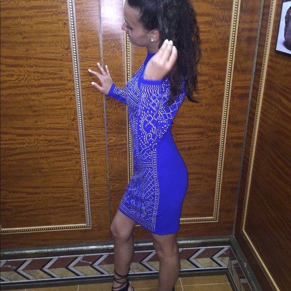 Fashion Nova blue long sleeve dress - Picture 7 of 8